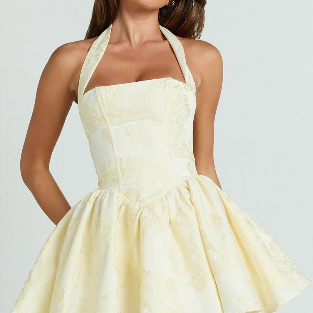 Showpo Strapless Yellow Dress